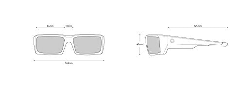 Spy Optic Men's General Rectangular Sunglasses, Black/Happy Gray/Green, 60 mm