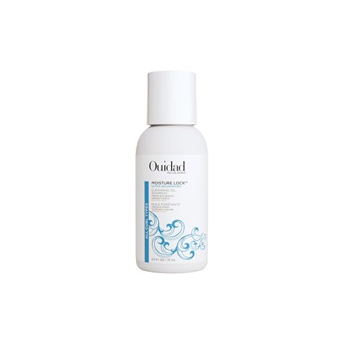 Ouidad Moisture Lock Ultra Nourishing Cleansing Oil Shampoo for Curly Hair - 2.5 fl oz, Rehydrates Dry, Damaged Curls, Color Safe Shampoo, For Women & Men, All Curl Types