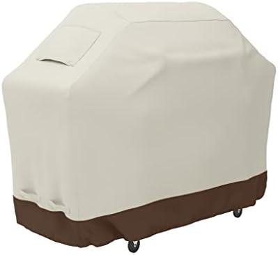 Amazon Basics Gas Grill Barbecue Cover for Outdoor, Waterproof, Anti-UV, Durable Heavy Duty, 60 inch, Medium, Beige