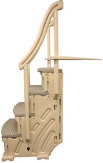 Confer Plastics Curve CCX-AG Drop in Above Ground Pool Step with Grey Treads - Base Step