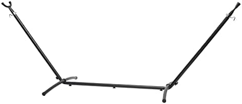 Amazon Basics 2 Person Heavy Duty Hammock Stand for Outside, Includes Portable Carrying Case, 9 foot, Black
