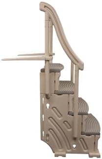 Confer Plastics Curve CCX-AG Drop in Above Ground Pool Step with Grey Treads - Base Step