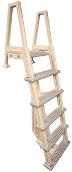 Confer Plastics 6000X Heavy Duty Above Ground in-Pool Swimming Ladder for Decks Adjustable from 42IN to 56IN HIGH