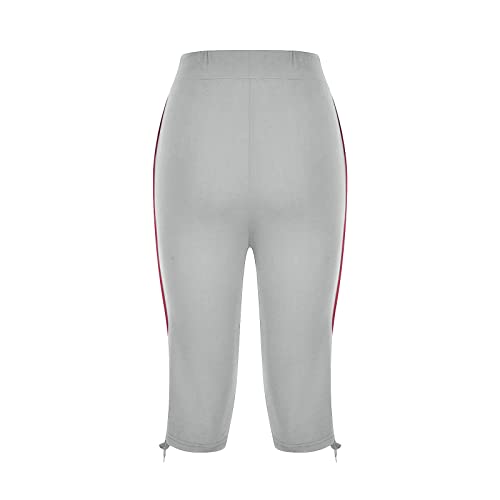 APIVOE Capri Sweatpants for Women Casual Lightweight Capri Joggers Plus Size Drawstring Capri Pants Summer Workout Capris