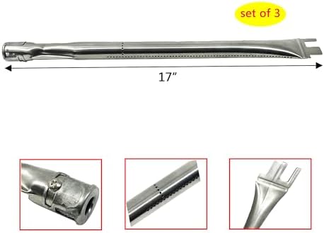 Direct store Parts Kit DG103 Replacement for Ducane Gas Barbecue Grill 30400040,3200,3400 Grill Burners & Heat Plates (Stainless Steel Burner + Stainless Steel Heat Plate)