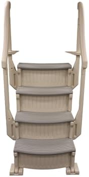 Confer Plastics Curve CCX-AG Drop in Above Ground Pool Step with Grey Treads - Base Step