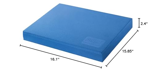 AIREX Balance Pad Basic – Stability Trainer for Balance, Stretching, Physical Therapy, Exercise, Mobility, Rehabilitation and Core Training Non-Slip Closed Cell Foam Premium Balance Pad, Blue, (30-1907)