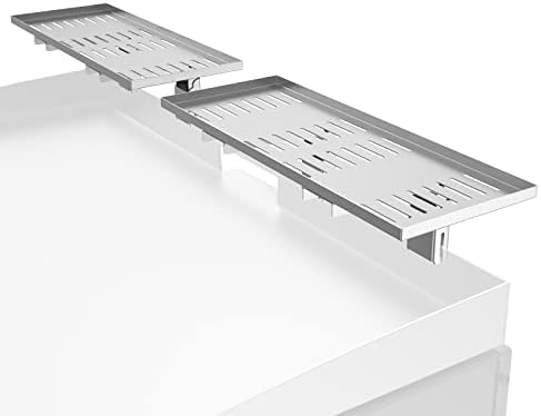 Universal Grill Foldable Warming Rack/Shelf for Blackstone 17'' 22'' 28'' 36'', Pit Boss,Camp Chef and Most Flat Top/Table Top Griddle Grill,Stainless Steel BBQ Shelf Replacement Parts,2 Pack