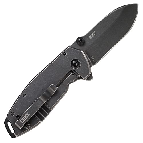 CRKT Squid Folding Pocket Knife: Compact EDC Straight Edge Utility Knife: Assisted Opening, Plain Edge Blade, Frame Lock, Stainless Steel Handle, Pocket Clip, 2493, 12 Count