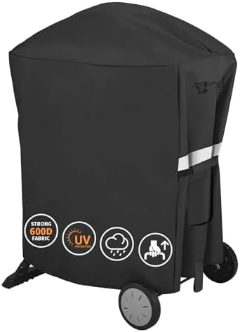 Grisun 7113 Grill Cover for Weber Q100 Q120 Q1000 Q1200 Q200 Q220 Q2000 Q2200 Q2400 Series Gas Grills, 600D, Waterproof, Anti-Fade Heavy Duty Grill Cover for Weber Q Series