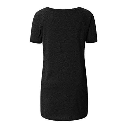 Aniywn Women's Plus Size Sweatshirt Tops Ladies Baggy Short/Long Sleeve Thin Solid/Printing Pullover Blouse T Shirts