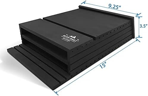 Bat House Outdoor Bat Habitat, Black All Natural Cedar Wood, 2 Chamber