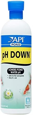 API POND pH DOWN Pond Water pH Reducing Solution 16-Ounce Bottle, White, Model:170B