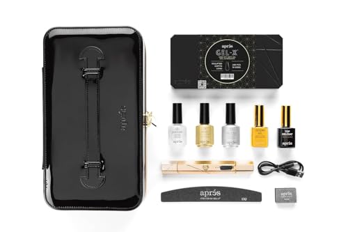 Apres Gel-X Nail Professional Starter Kit, 14 Sizes 00-9 w/ Half Sizes Included, Soft Gel Nail Tips Extension Kit, 2025 Edition (Sculpted Coffin Long)