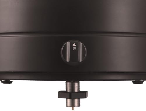 Amazon Basics 14 in 9,000 BTU Round Tabletop Propane Gas Fire Pit, Brown