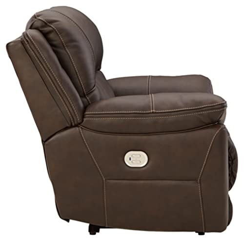 Signature Design by Ashley Dunleith Zero Wall Recliner with Power Headrest, Brown