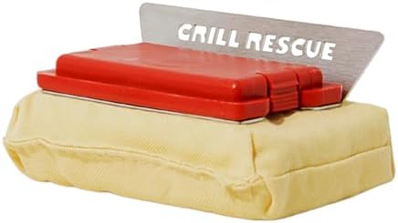 Grill Rescue Griddle Brush –Bristle-Free, Heavy-Duty Griddle Cleaner for Flat Tops & BBQ Griddles | Heat Resistant, Safe for Nonstick Surfaces, Cast Iron & Stainless Steel (Griddle Head)