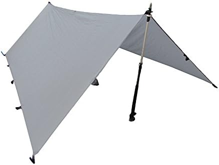 LiteOutdoors Silnylon Tarp - 11.6 Oz. - Ultralight Backpacking Tarp or Hammock Tarp (Grey, 8' x 10')
