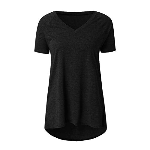 Aniywn Women's Plus Size Sweatshirt Tops Ladies Baggy Short/Long Sleeve Thin Solid/Printing Pullover Blouse T Shirts