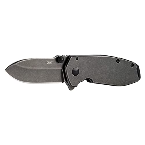 CRKT Squid Folding Pocket Knife: Compact EDC Straight Edge Utility Knife: Assisted Opening, Plain Edge Blade, Frame Lock, Stainless Steel Handle, Pocket Clip, 2493, 12 Count