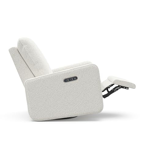 Graco Teddi Power Recliner Swivel Glider (Ivory Boucle) – Electronic Power Recline, USB-A & USB-C Charger, Premium Cushioning & Comfort