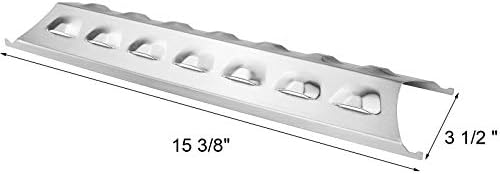 Uniflasy Grill Replacement Parts Kit for Master Forge 5 Burner 3218LT, 3218LTM, 3218LTN, L3218, 2518-3, 2518LN-LPG, E3518-LP, Kenmore 148.16156211, 148.1637110, 5 Pack Grill Burner and Heat Plate