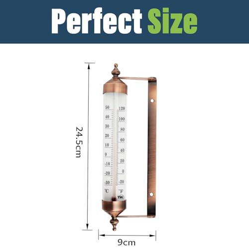 10 inches New Premium Steel Outdoor Thermometer