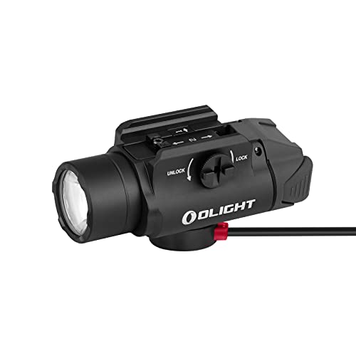 OLIGHT PL-3R Valkyrie Rechargeable Tactical Light, 1500 Lumens Rail-Mounted Weaponlight, LED Flashlight with Built-in Battery, Rail Locating Keys for 1913 Picatinny, GL Style, Desert Tan