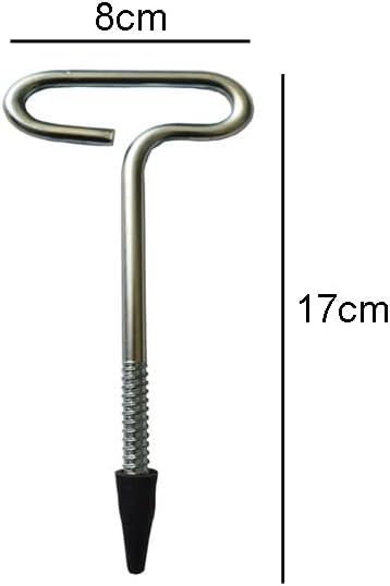 2 Pieces Ice Fishing Nail Ice Fishing Tent Nail Ice Fishing Tent Peg Camping Tent Threaded Peg Stainless Steel Ice Fishing Shelter Stake Nail Tent Fixer Accessory, Silver