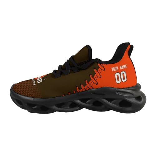 Custom Men's Sneakers Football Personalized Breathable Fan Gift Name & Number Athletic Gym Slip-on Shoes