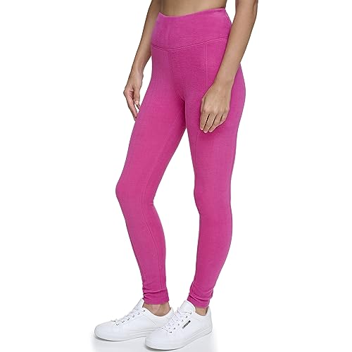 Calvin Klein Performance Women's High Waisted Warm Fleece Winter Leggings, Rhubarb
