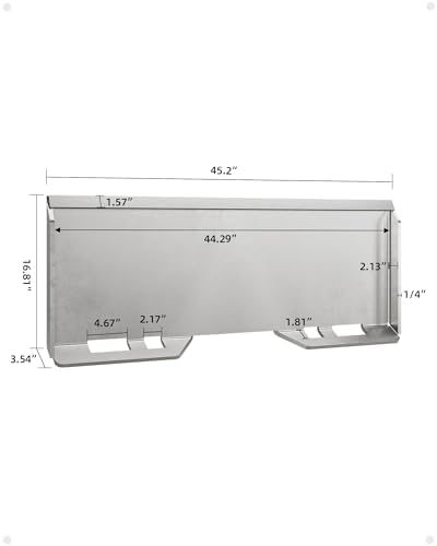 1/4" Skid Steer Attachment Plate, Steel Skid Steer Mount Plate, Quick Attachment Loader Plate Easy to Weld or Bolt to Different Accessories