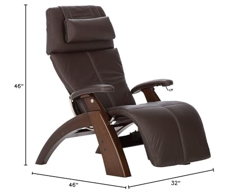 Human Touch Perfect Chair® PC-350 Classic Power Zero Gravity Leather Electric Recliner For Office, 3-Year Warranty, 46D x 32W x 46H Inch, Dark Walnut Espresso