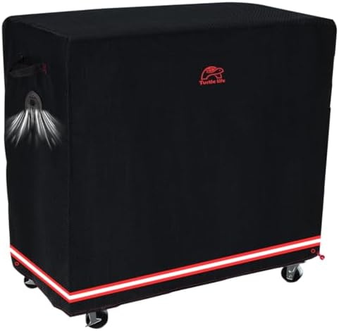 BBQ Grill Cover, 46 Inch Heavy Duty Waterproof Barbecue Gas Grill Covers for Flat Top Griddle, Anti-Fading Cover for Gas Grill, Black