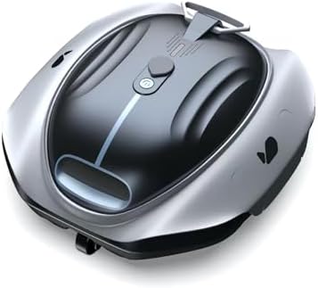 Bubot 300P Robotic Pool Cleaner, Cordless Pool Vacuum with Industry Leading Suction Power, Bluehole Tech, DirtLock Tech, Smart Sensor, Self-Parking for Above-Ground Flat Pools up to 850 Sq.Ft, Silver