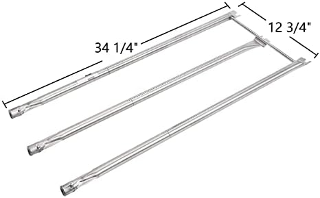 Gassaf Burner Tube Set Replacement for Weber 67820 67722, Genesis 300 Series E310 E320 EP310 EP320 S310 S320 (2007-2010)with Side Control Knobs, 34-1/4 inch 304 Stainless Steel durable Burner