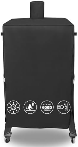 QuliMetal Vertical Smoker Cover for Pit Boss 4/5/7 Series Vertical Smokers, PBV4PS1, PBV5PW1, PBV4PS2, PBV5P1, Pro Series 4/5/7 Vertical Pellet Smokers, Heavy Duty Pellet Grill Cover for Pitboss 73550