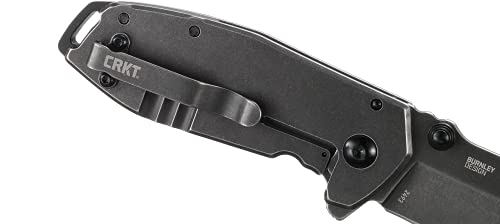 CRKT Squid Folding Pocket Knife: Compact EDC Straight Edge Utility Knife: Assisted Opening, Plain Edge Blade, Frame Lock, Stainless Steel Handle, Pocket Clip, 2493, 12 Count