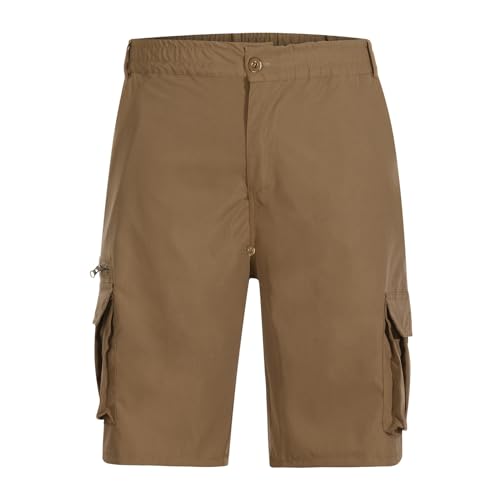 Cargo Shorts for Men 2024 Elastic Waist Bermuda Shorts Lightweight Casual Outdoor Hiking Shorts with Multi Pockets Mens Elastic Waist Cargo Shorts