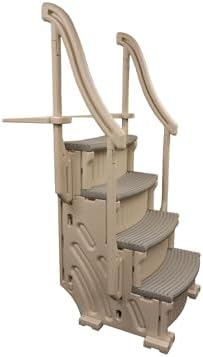 Confer Plastics Curve CCX-AG Drop in Above Ground Pool Step with Grey Treads - Base Step