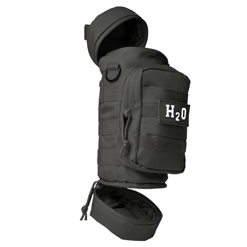 Orca Tactical Molle Water Bottle Pouch - Molle Water Bottle Holder Fits Most 32 and 40 oz Bottles - Water Bottle Pouch for Backpack - Thicker Insulated Water Bottle Holster Keeps Drinks Cooler Longer