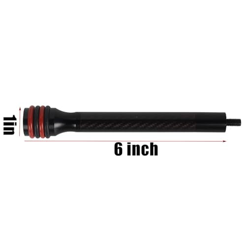 FENJANER Archery 8″ Bow Stabilizer- Carbon Fiber Bow Balance Bar with Damping System for Compound/Recurve Bow Hunting Archery Accessory Equipment (6 Inch)