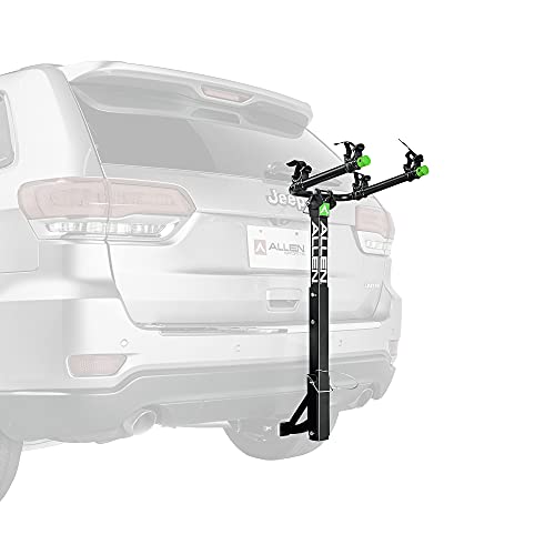Allen Sports Deluxe Locking Quick Release 2-Bike Carrier for 2 Inch & 1 4 in. Hitch, Model 522QR , Black