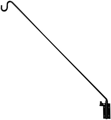 ERYTLLY Extended Reach Deck Hook Wall Pole Wall Mounted, Extensible and Adjustable 28 inch to 43 inch Bracket for Hanging Bird Feeder,Plants,Wind Chimes,Lanterns