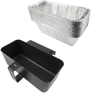 brati Upgrade Rear Grease Cup Replacement for Blackstone 17in 22in 28in 36in Griddle, Grease Tray with 20-Pack Grease Cup Disposable Liners