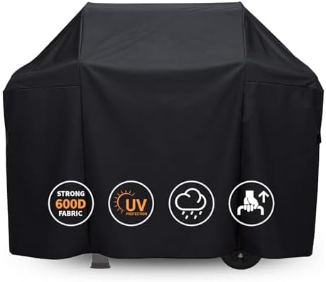 Grisun 7139 Grill Cover for Weber Spirit 300 Grills, Spirit 310, E310, S310 and E330, Waterproof and UV-Resistant Gas Grill Cover, Heavy Duty BBQ Cover, 51 inches, Black