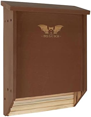 BIGBATBOX Wooden Bat House for Outdoors - Clean Your Backyard from Mosquitoes - Proven Box Kit to Attract Bats