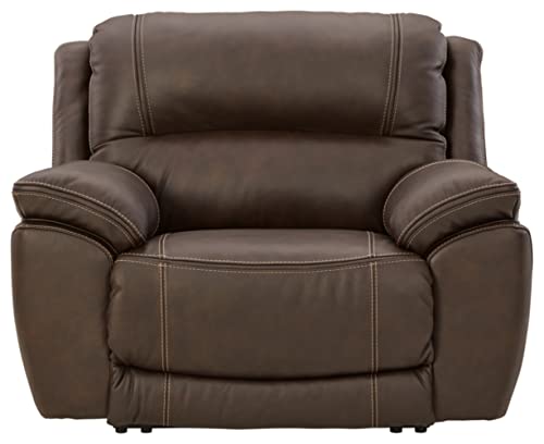Signature Design by Ashley Dunleith Zero Wall Recliner with Power Headrest, Brown