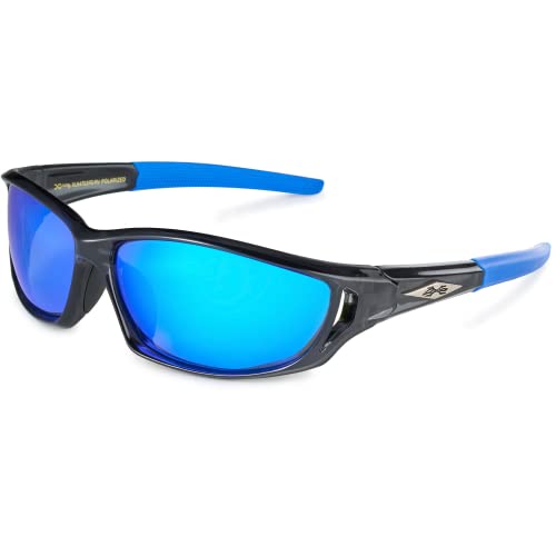 X LOOP Polarized Sports Sunglasses for Men - Wrap Around UV400 Baseball Running Cycling Driving Fishing Golf Glasses