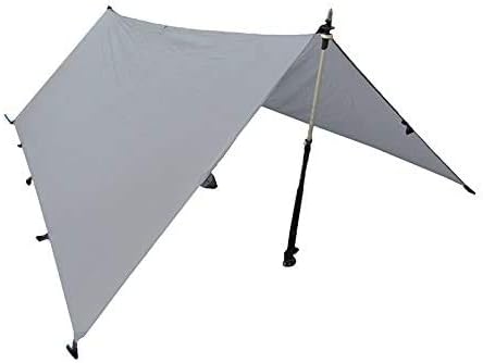 LiteOutdoors Silnylon Tarp - 16.9 Oz. 10' x 12' - Ultralight Backpacking Tarp or Hammock Tarp (Grey, 10' x 12')